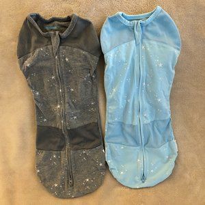 Sleep Sacks by Happiest Baby Set of 2 size S in colors Graphite and Blue